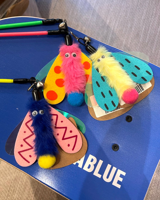 Flying Bug Cat Teaser Wand/カラフル飛虫じゃらし猫じゃらし