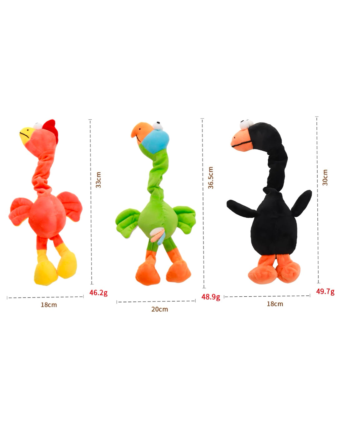 Twist & Squeak Long-Neck Bird Toy / ロングネック バードトイ