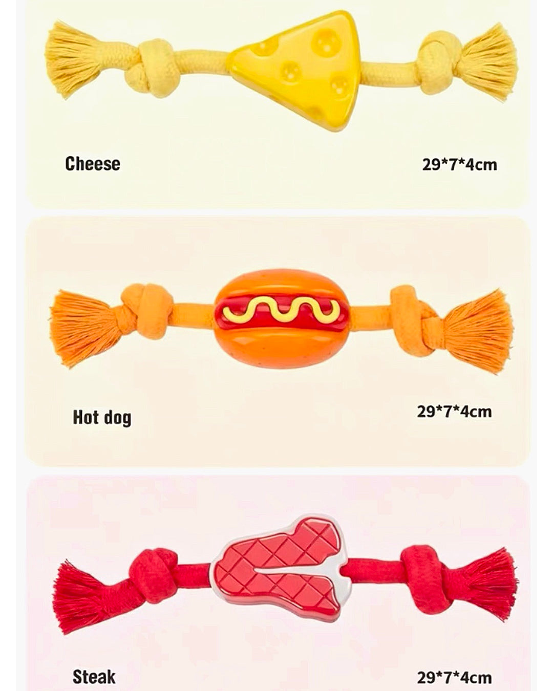 Food Rope Chew Toy / フードモチーフ ロープトイ