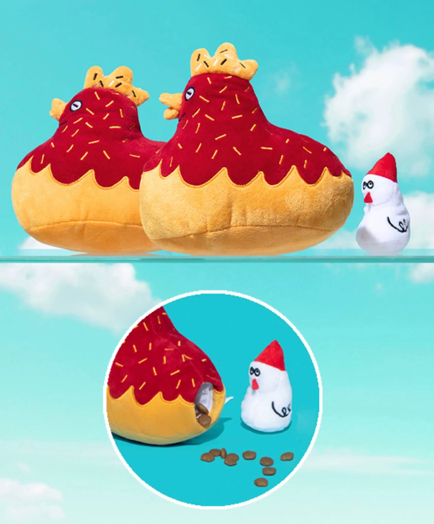 Mama Hen & Chick Snuffle Toy / コケコケ ママヘン＆ひよこ スナッフルトイ