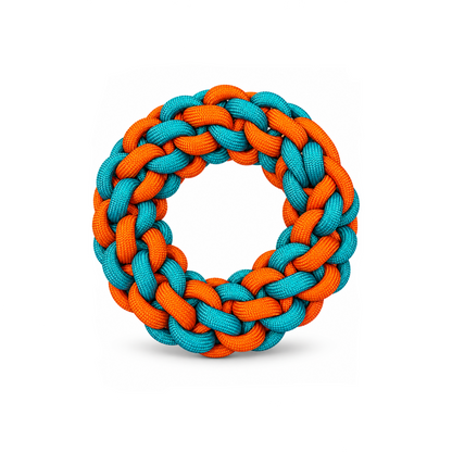 TwistBite Rope Dog Toy/カラフル編み込みデンタルロープトイ