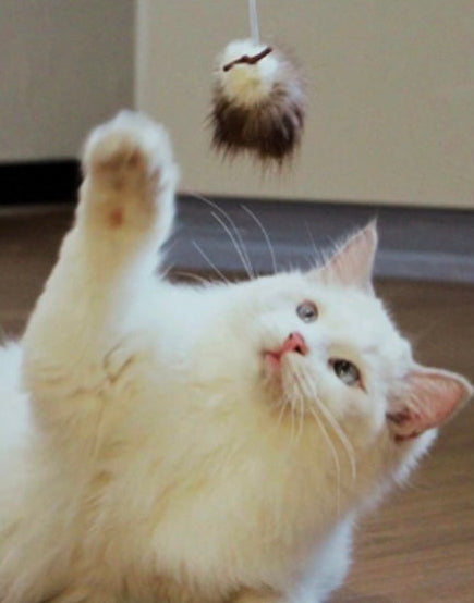 Animal Fur Telescopic Cat Teaser Wand/アニマルファー伸縮式キャットティーザー