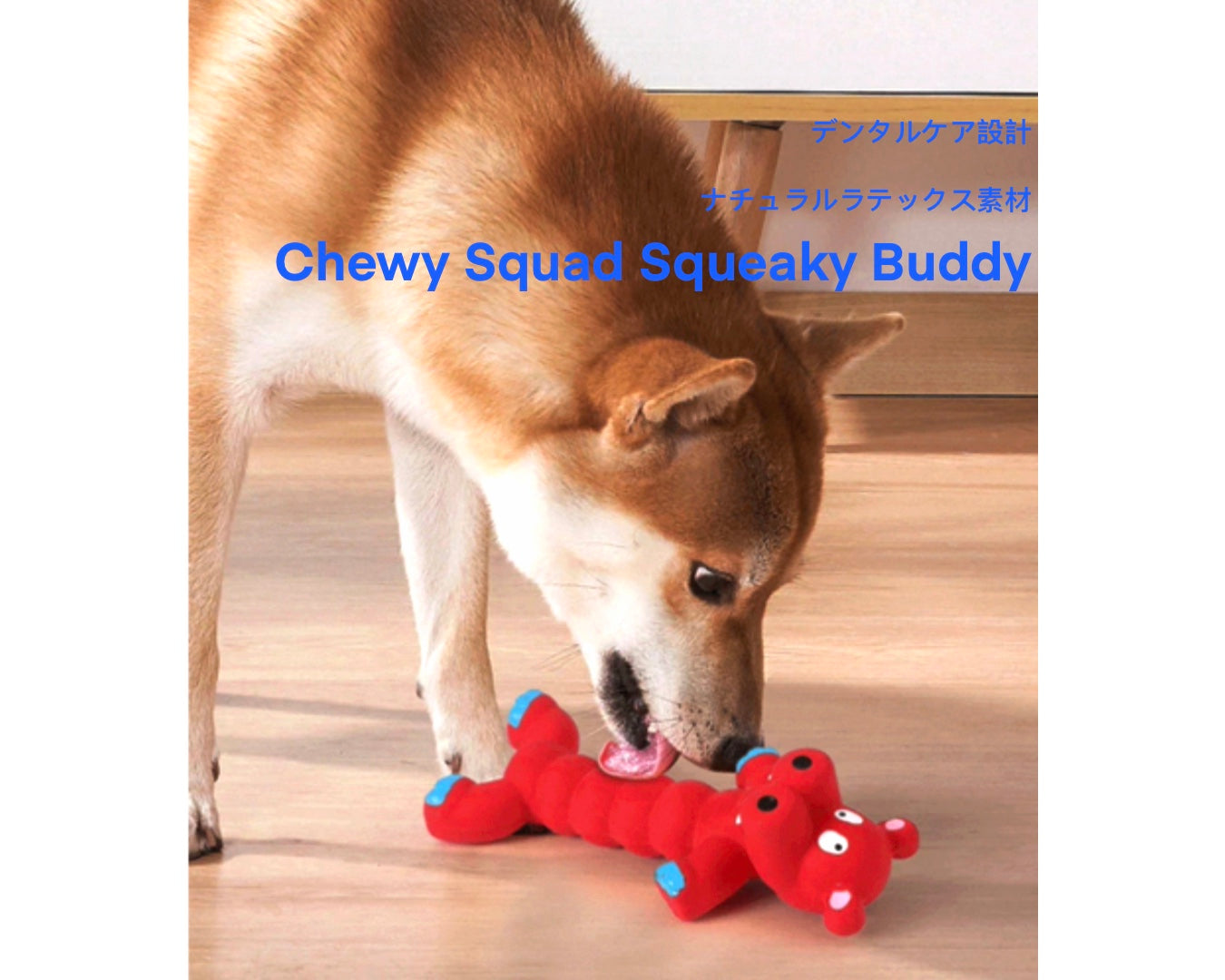 Chewy Squad Squeaky Buddy/ペット用 ナチュラルラテックス アニマルトイ