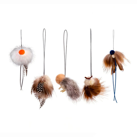 Animal Fur Telescopic Cat Teaser Wand/アニマルファー伸縮式キャットティーザー