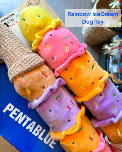 Rainbow Ice Cream Dog Toy/五彩アイスクリーム 犬用おもちゃ