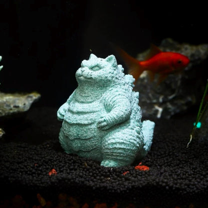 Mini Godzilla Cat Zen Ornament/猫斯拉 ミニオブジェ 置物