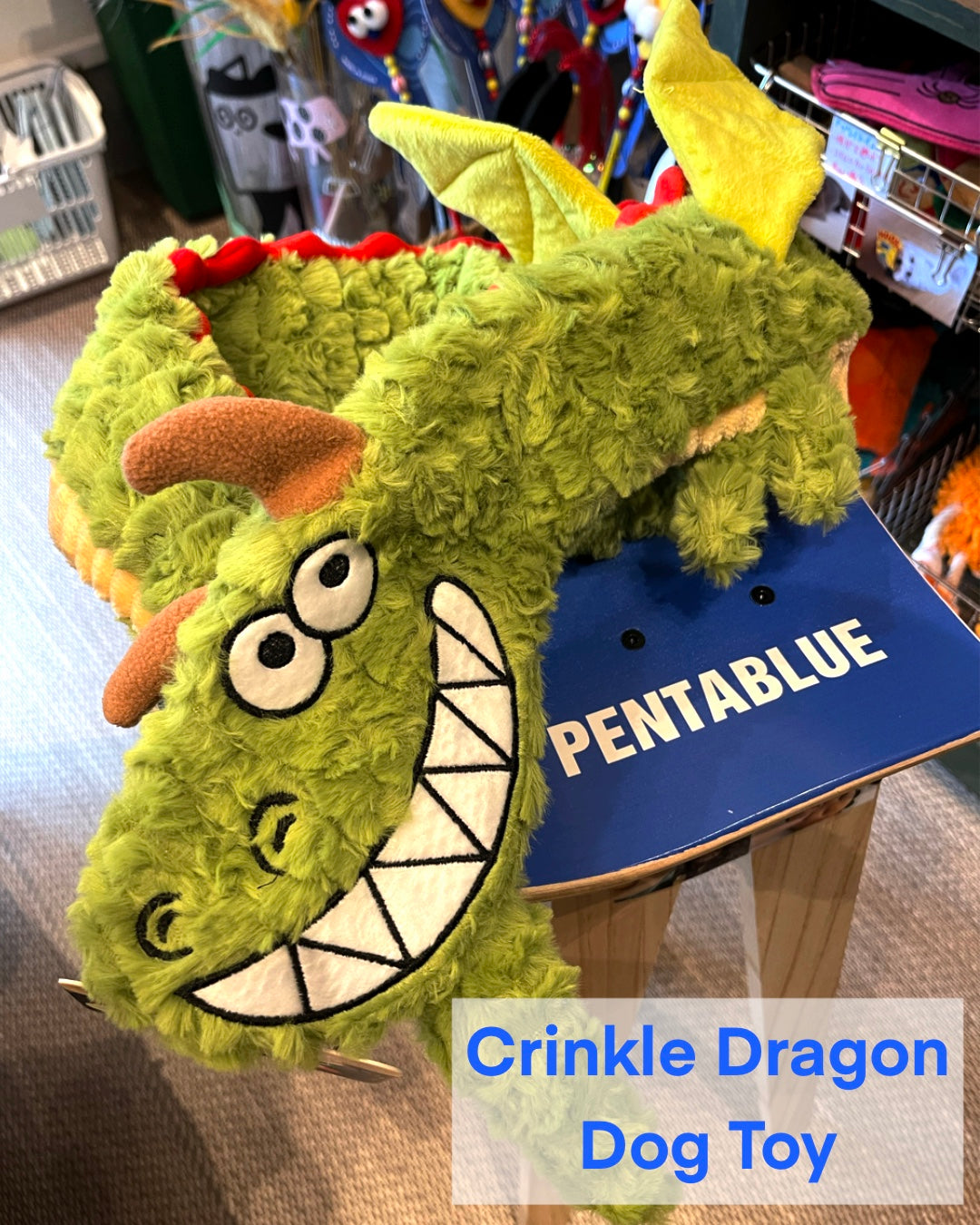 Crinkle Dragon Dog Toy/サウンドペーパー ドラゴン – PENTABLUE STORE