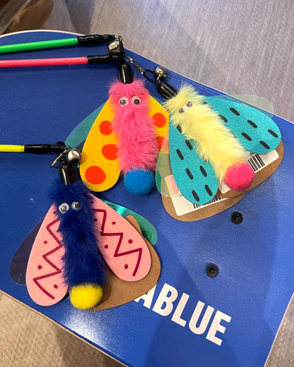 Flying Bug Cat Teaser Wand/カラフル飛虫じゃらし猫じゃらし