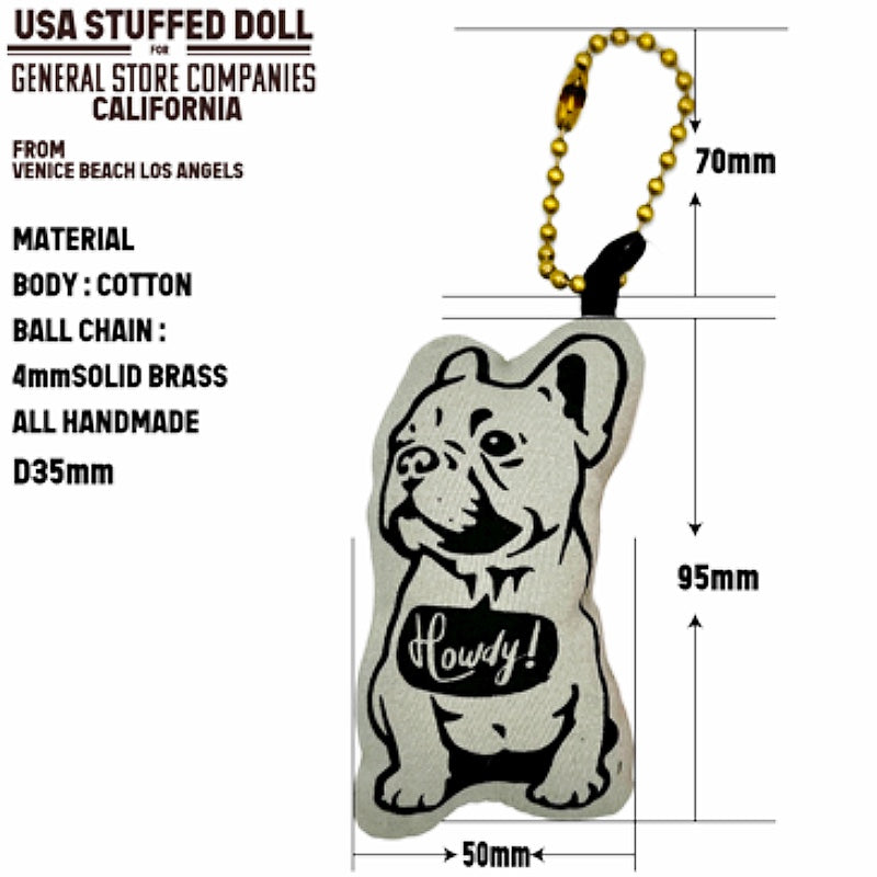USA STUFFED DOLL KEYCHAIN/フレンチブルドッグ マスコットキーホルダー