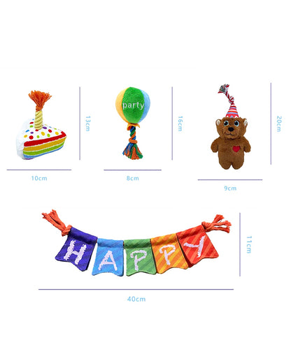 Birthday Party Plush Toy Series for Dogs/バースデーパーティー プラッシュドッグトイシリーズ