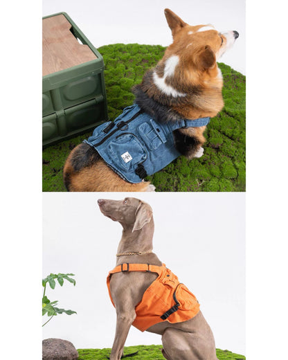 DENIM UTILITY HARNESS VEST / デニムユーティリティハーネスベスト