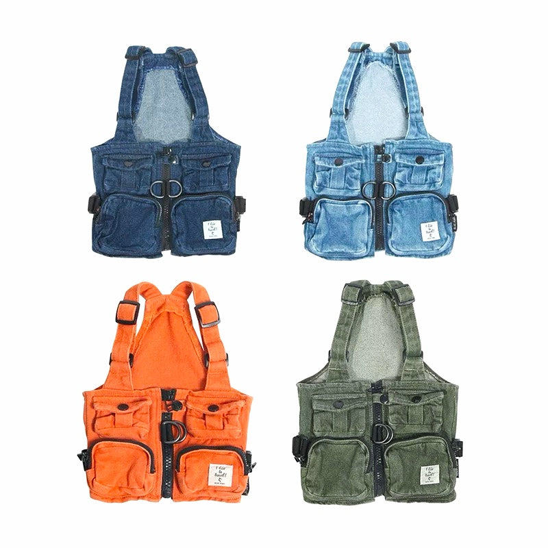 DENIM UTILITY HARNESS VEST / デニムユーティリティハーネスベスト