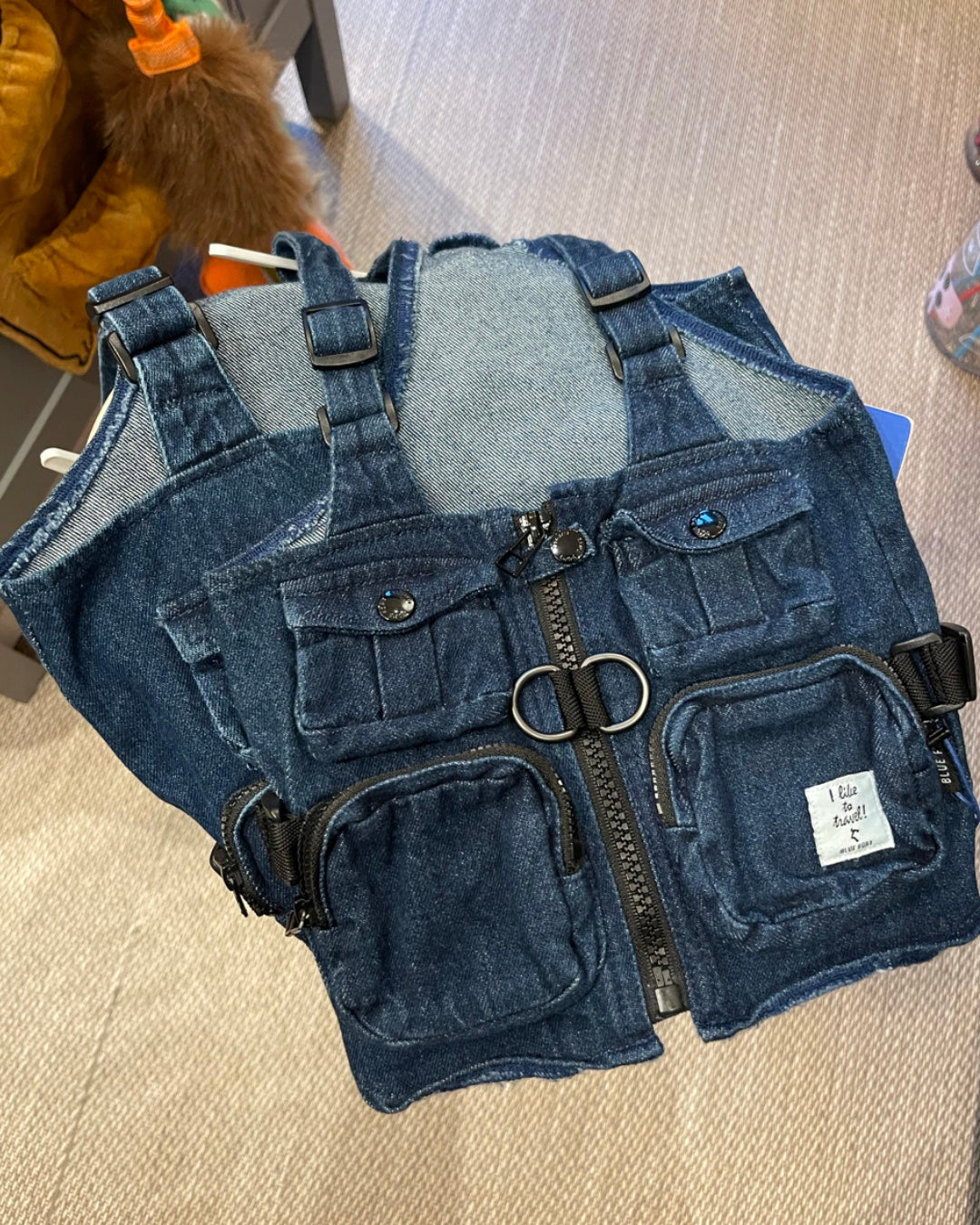 DENIM UTILITY HARNESS VEST / デニムユーティリティハーネスベスト