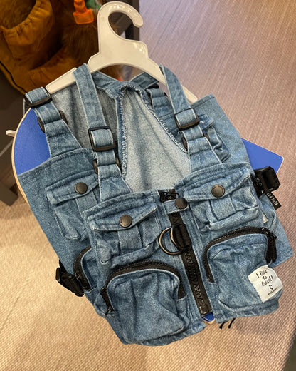 DENIM UTILITY HARNESS VEST / デニムユーティリティハーネスベスト
