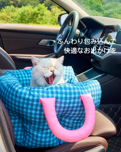 Portable Pet Car Bed/ハンドル付き ドライブベッド