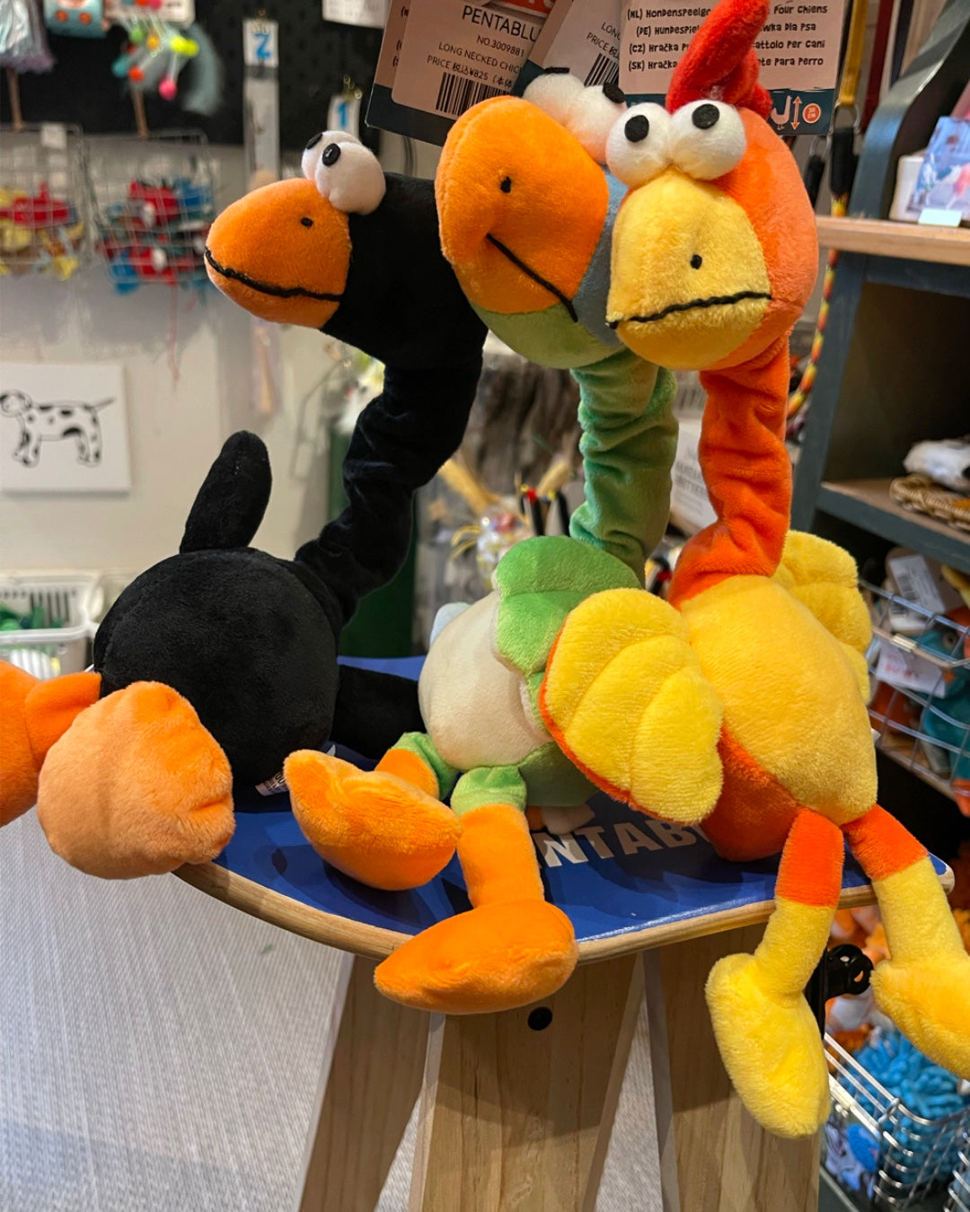 Twist & Squeak Long-Neck Bird Toy / ロングネック バードトイ