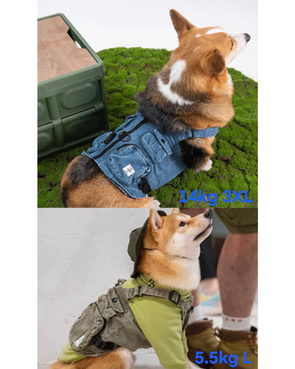 DENIM UTILITY HARNESS VEST / デニムユーティリティハーネスベスト