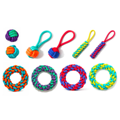 TwistBite Rope Dog Toy/カラフル編み込みデンタルロープトイ